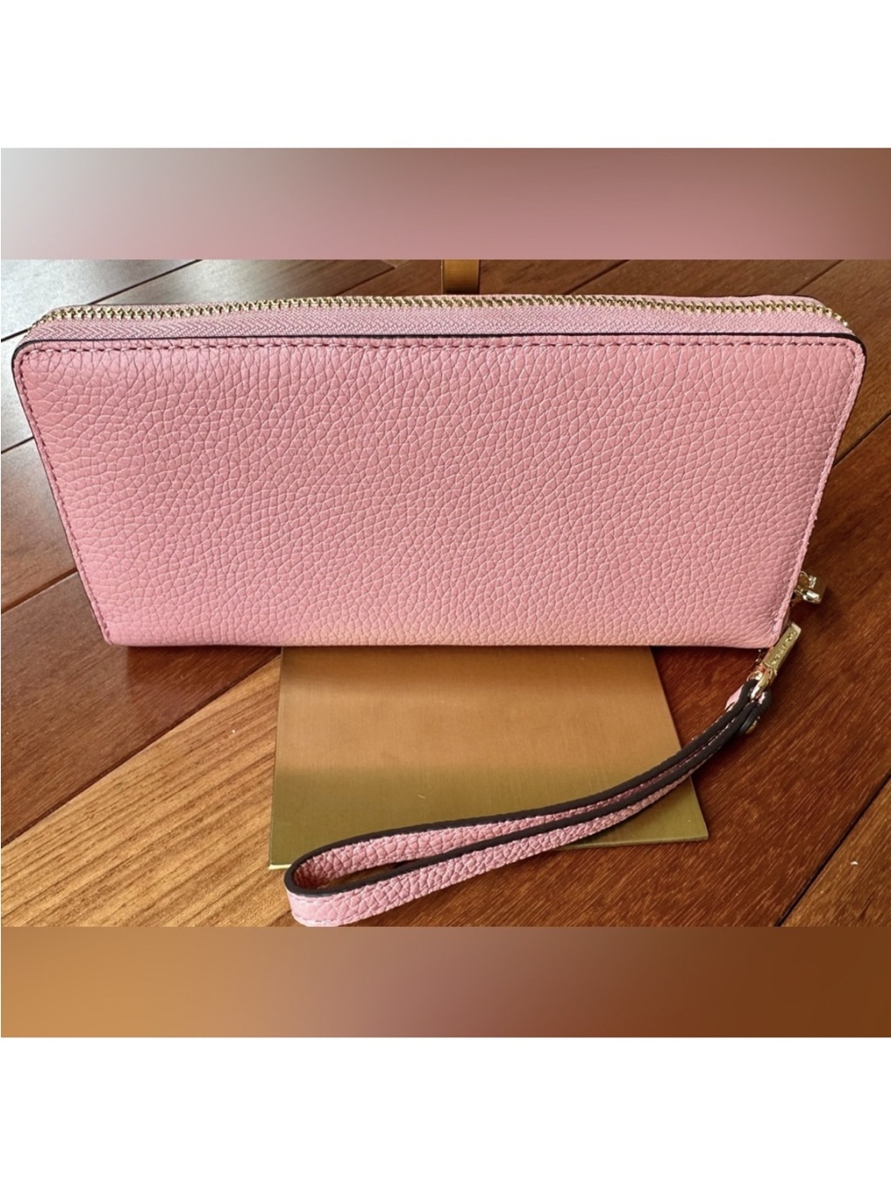 Michael Kors Rose Pink Pebbled Leather Wristlet - Picture 3 of 7